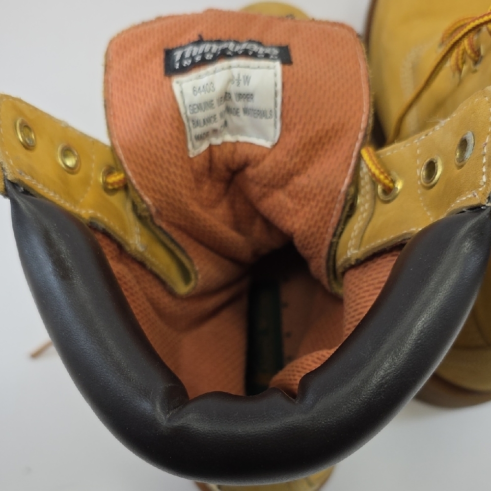 Timberland Alpine Woods Waterproof Boots Wheat Leather Work Boots Men's 8.5W - Picture 10 of 13